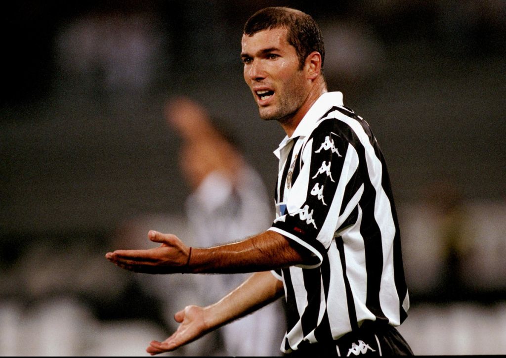Zinedine Zidane during a match with Juventus
