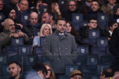 PARMA, ITALY - NOVEMBER 08: Giorgio Furlani, CEO of AC Milan, looks on prior to the Serie A match between Parma Calcio 1913 and AC Milan at Stadio Ennio Tardini on November 08, 2025 in Parma, Italy. (Photo by Alessandro Sabattini/Getty Images)