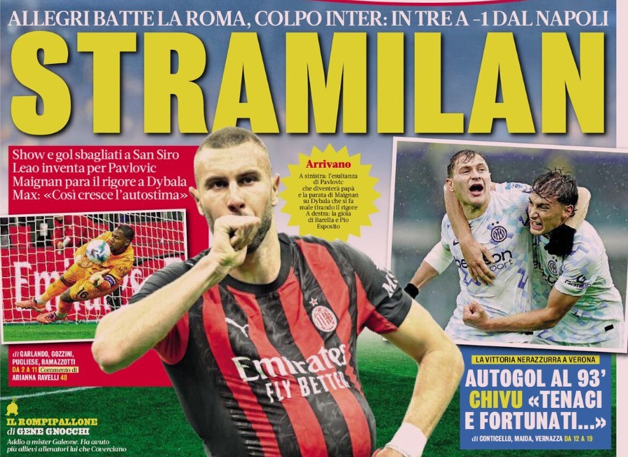 Today’s Papers – Crazy Scudetto race, last stop for Pioli