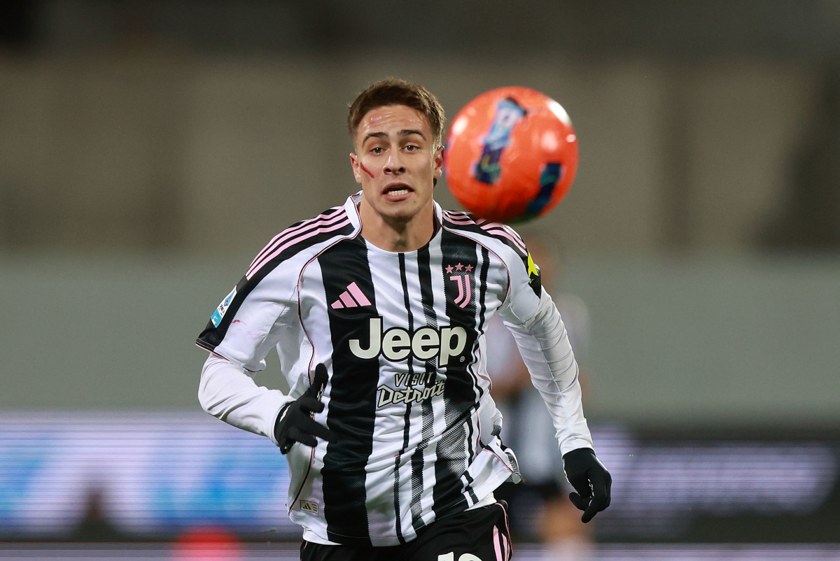 FLORENCE, ITALY - NOVEMBER 22: Kenan Yildiz of Juventus FC in action during the Serie A match between ACF Fiorentina and Juventus FC at Artemio Franchi on November 22, 2025 in Florence, Italy. (Photo by Gabriele Maltinti/Getty Images)