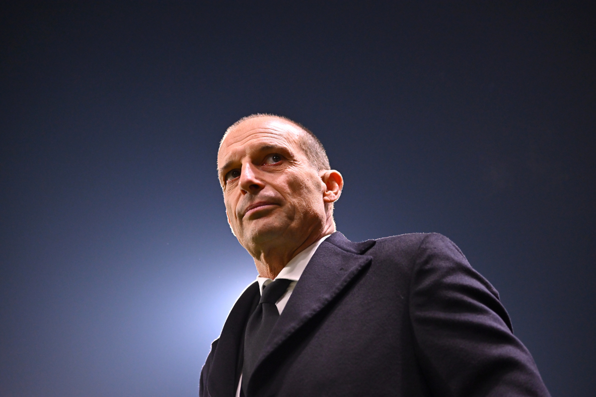PARMA, ITALY - NOVEMBER 08: Massimiliano Allegri, Head Coach of AC Milan, looks on prior to the Serie A match between Parma Calcio 1913 and AC Milan at Stadio Ennio Tardini on November 08, 2025 in Parma, Italy. (Photo by Alessandro Sabattini/Getty Images)