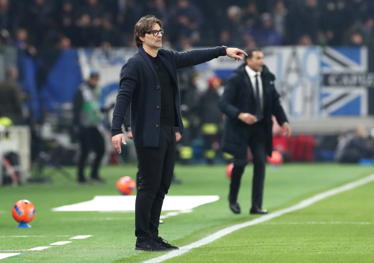 BERGAMO, ITALY - NOVEMBER 30: Paolo Vanoli, Head Coach of Fiorentina gestures during the Serie A match between Atalanta BC and ACF Fiorentina at Gewiss Stadium on November 30, 2025 in Bergamo, Italy. (Photo by Marco Luzzani/Getty Images)