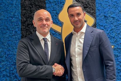 Raffaele Palladino and Atalanta director Luca Percassi (@atalanta_bc)