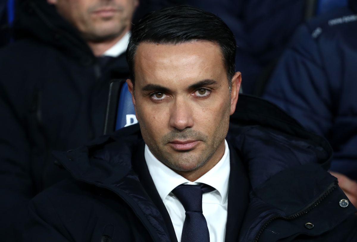 BERGAMO, ITALY - NOVEMBER 30: Raffaele Palladino, Head Coach of Atalanta BC looks on prior to the Serie A match between Atalanta BC and ACF Fiorentina at Gewiss Stadium on November 30, 2025 in Bergamo, Italy. (Photo by Marco Luzzani/Getty Images)