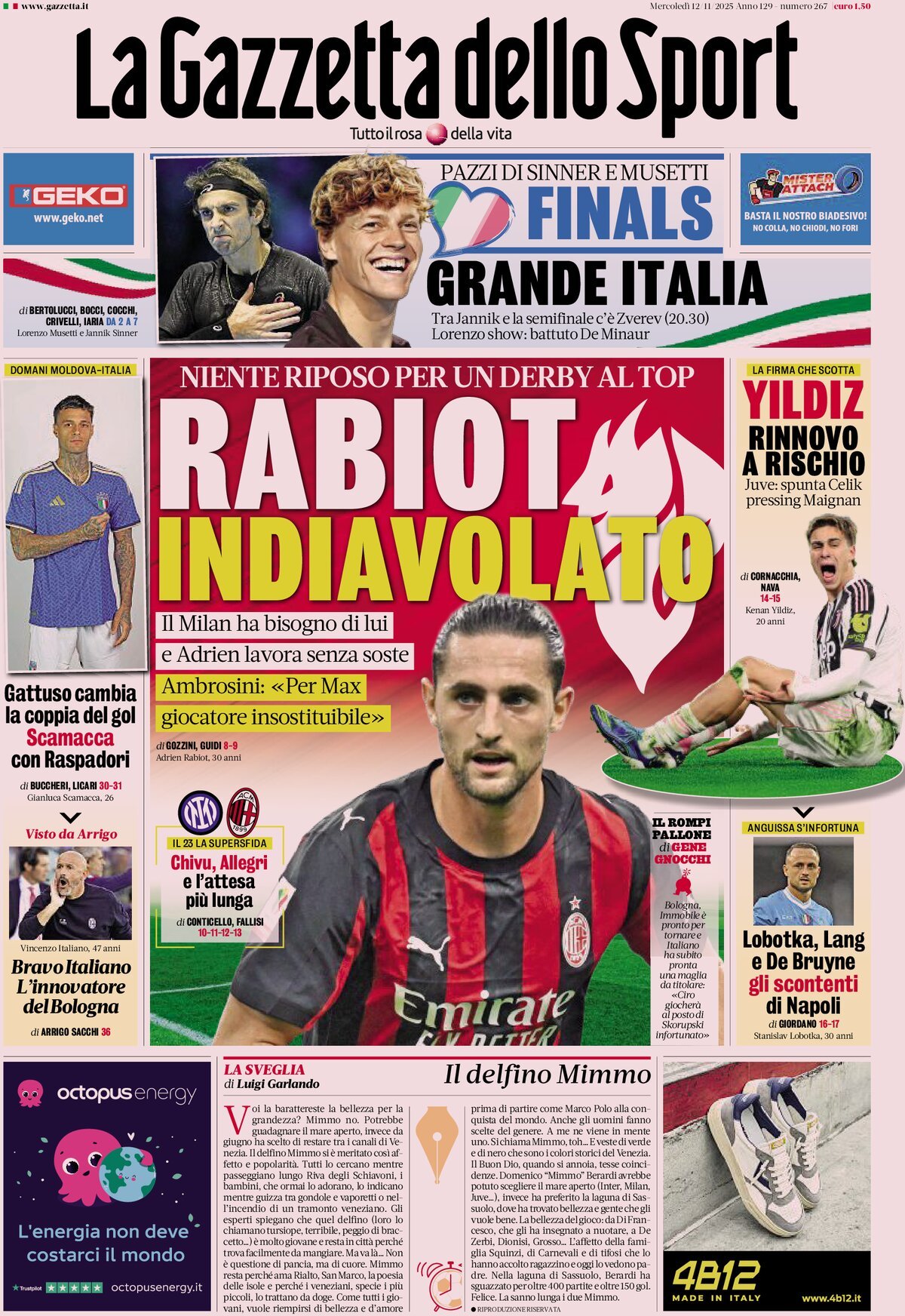 GAZZETTA DELLO SPORT Milan Campione D'italia 1998/99 16° Scudetto EUR