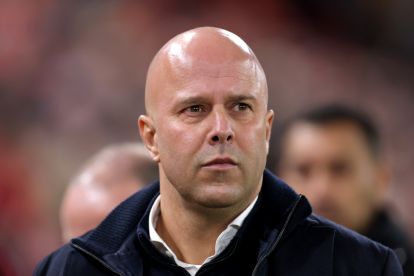 LIVERPOOL, ENGLAND - DECEMBER 03: Arne Slot, Manager of Liverpool, looks on prior to the Premier League match between Liverpool and Sunderland at Anfield on December 03, 2025 in Liverpool, England. (Photo by Justin Setterfield/Getty Images)