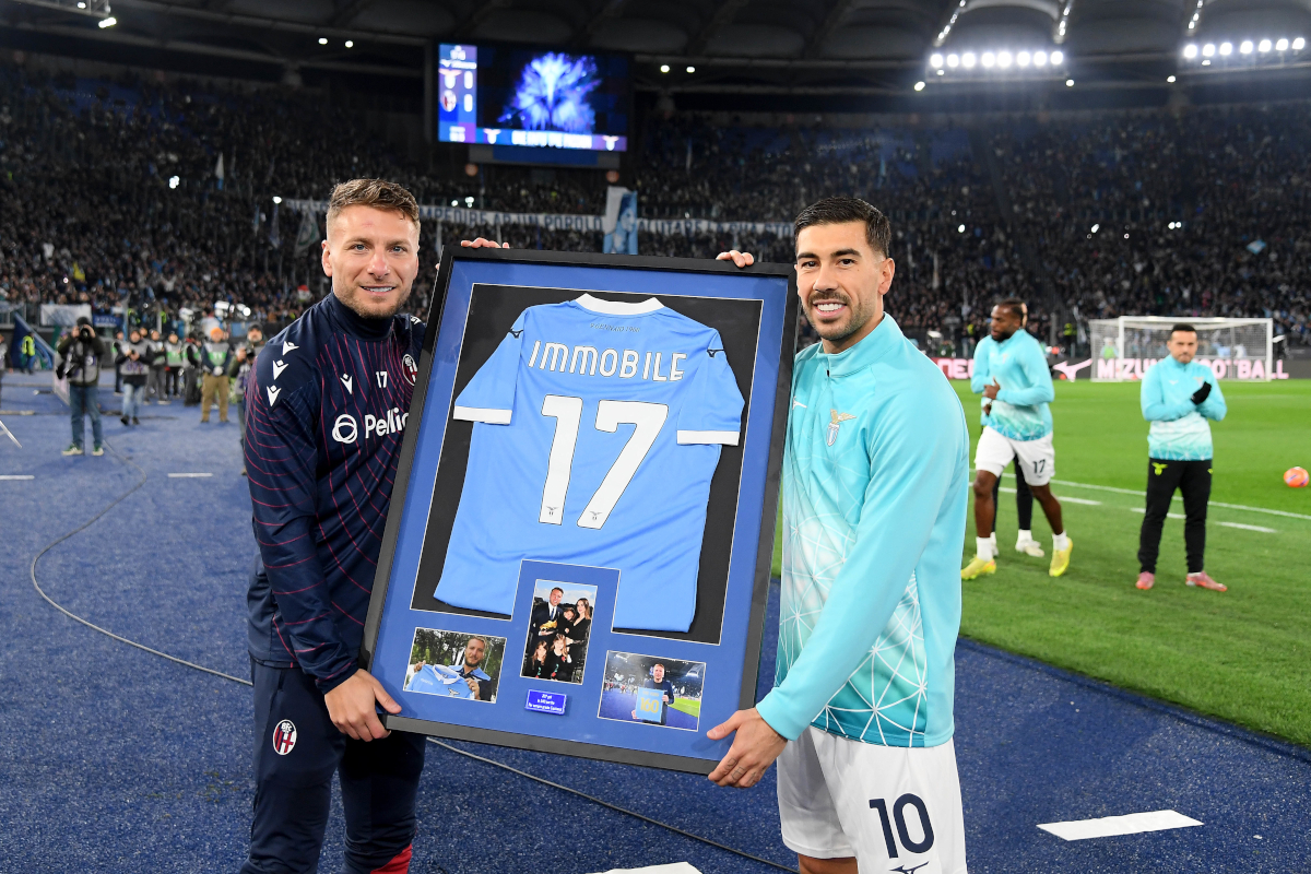 Immobile makes emotional return to Lazio with Bologna