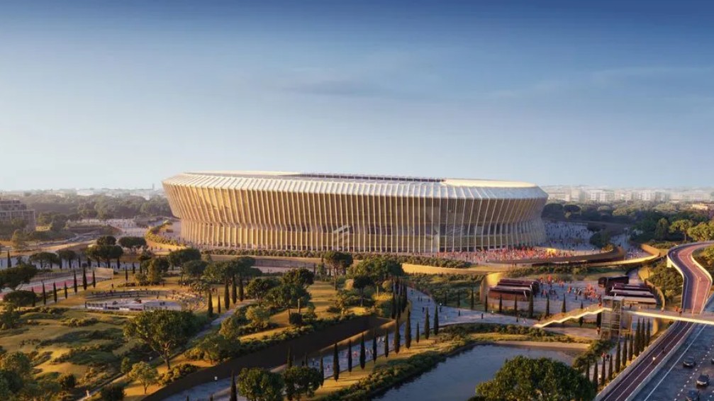 Project for Roma's new stadium via asroma.com