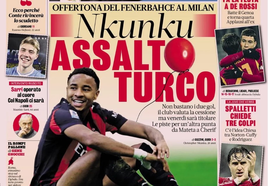 Today’s Papers – Fenerbahce’s offer for Nkunku, Juventus want Chiesa