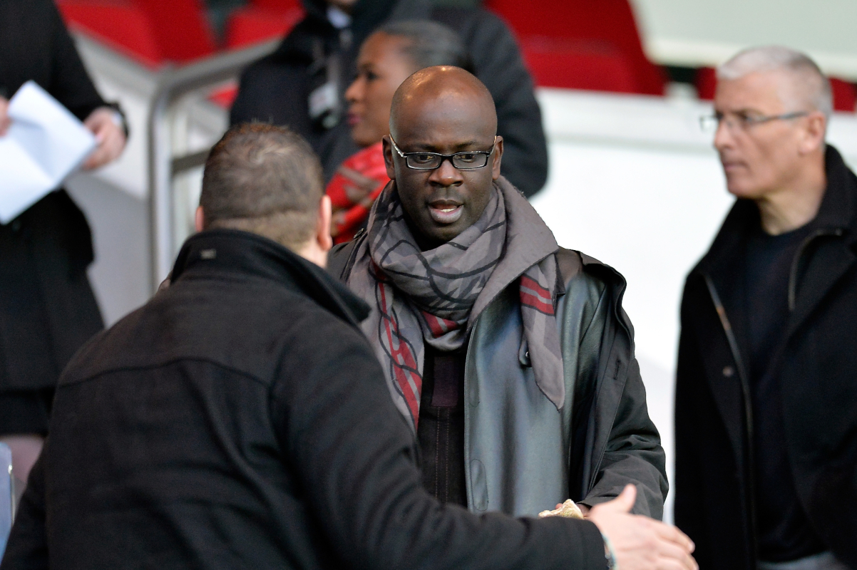 PARIS, FRANCE - MARCH 28: Lilian Thuram attends the UEFA Woman's Champions League Quarter Final match between Glasgow City and Paris Saint-Germain at Parc des Princes on March 28, 2015 in Paris, France. (Photo by Aurelien Meunier/Getty Images)