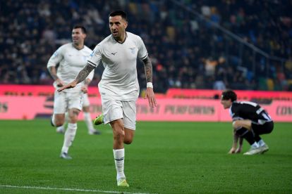 UDINE, ITALY - DECEMBER 27: Matias Vecino of SS Lazio celebrates a opening goal during the Serie A match between Udinese Calcio and SS Lazio at Stadio Friuli on December 27, 2025 in Udine, Italy. (Photo by Marco Rosi - SS Lazio/Getty Images)