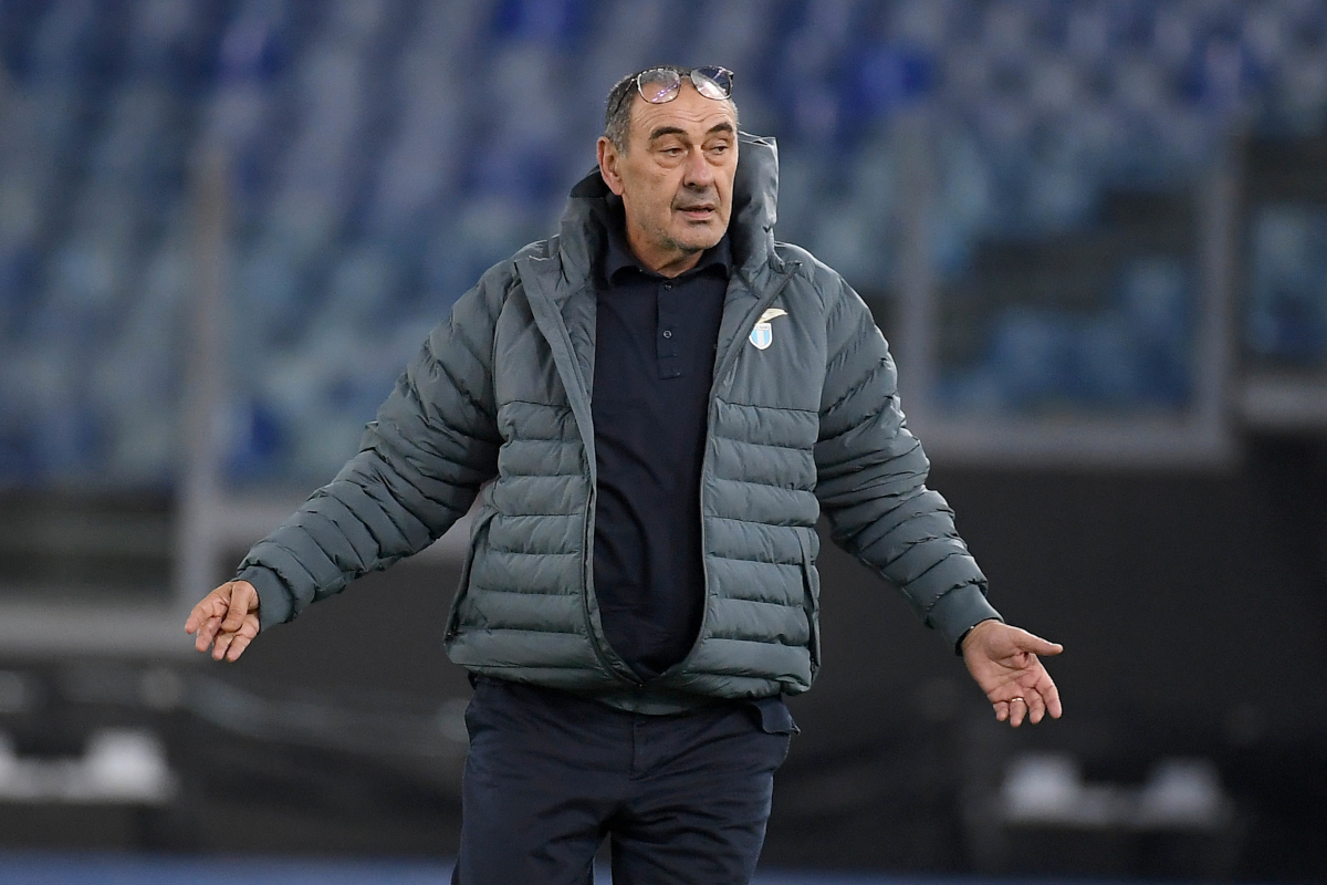 ROMA, ITÁLIA - 07 DE DEZEMBRO: Maurizio Sarri, técnico do SS Lazio, durante a partida da Série A entre SS Lazio e Bologna FC 1909 no Stadio Olimpico em 07 de dezembro de 2025 em Roma, Itália. (Foto de Marco Rosi - SS Lazio/Getty Images)