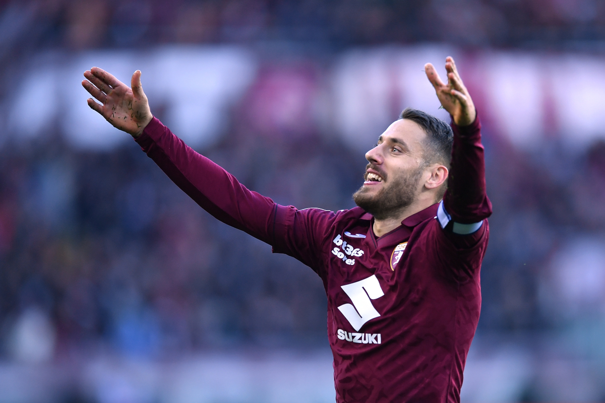 TURIN, ITALY - DECEMBER 27: Nikola Vlasic of Torino FC celebrates the opening goal during the Serie A match between Torino FC and Cagliari Calcio at Stadio Olimpico di Torino on December 27, 2025 in Turin, Italy. (Photo by Valerio Pennicino/Getty Images)