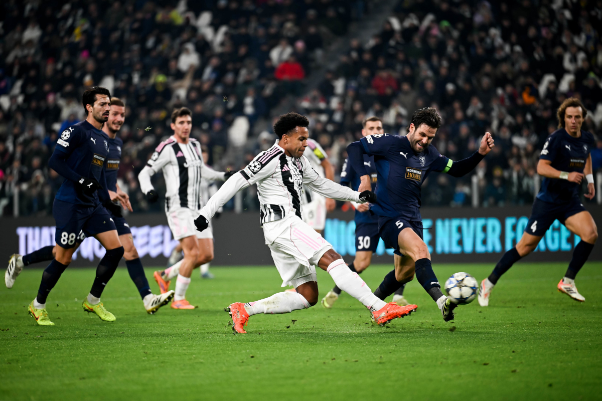 Weston McKennie scores a goal for Juventus against Pafos in the Champions League (@juventusfc)