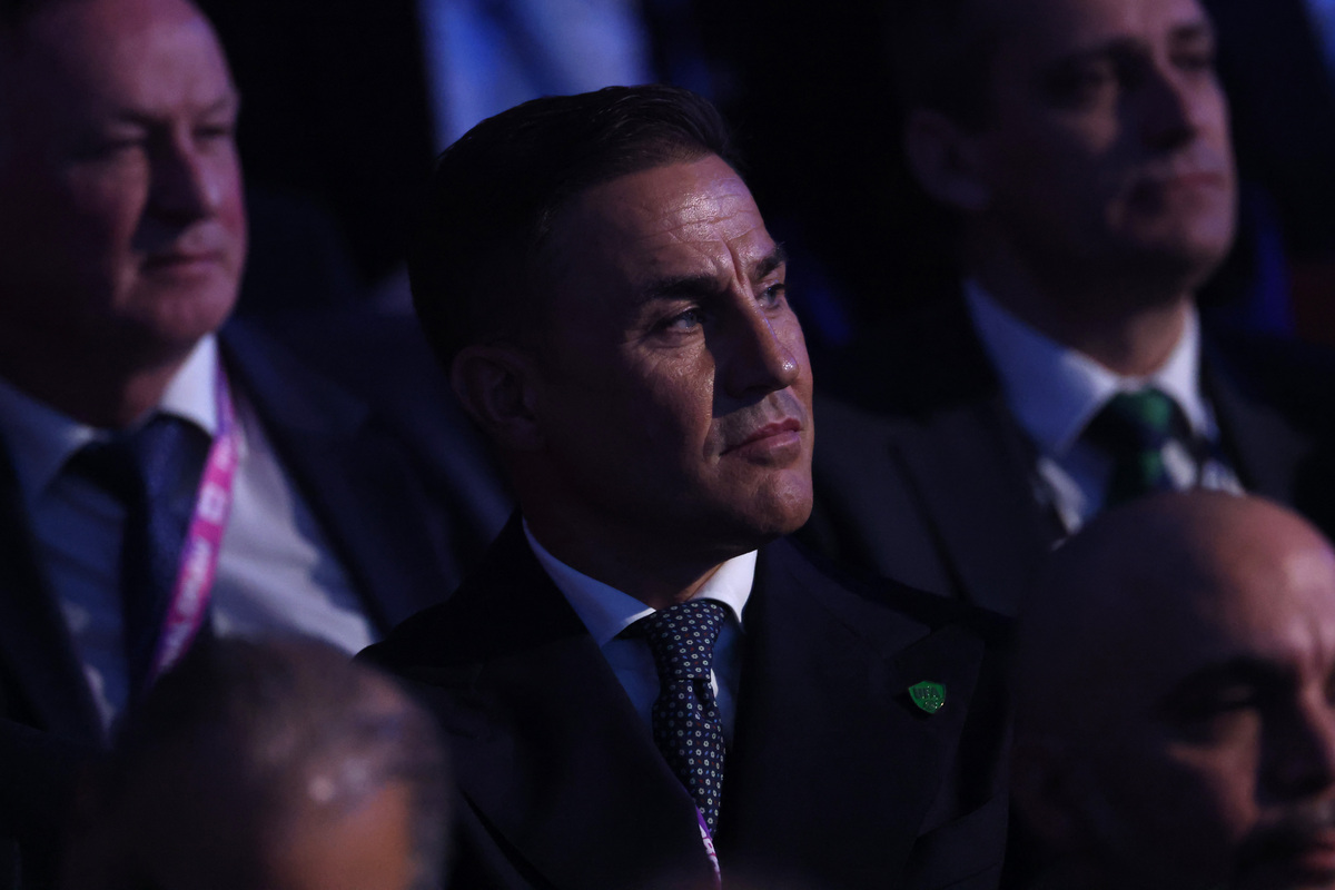WASHINGTON, DC - DECEMBER 05: Fabio Cannavaro, Head Coach of Uzbekistan, attends the FIFA World Cup 2026 Official Draw at John F. Kennedy Center for the Performing Arts on December 05, 2025 in Washington, DC. (Photo by Patrick Smith/Getty Images)