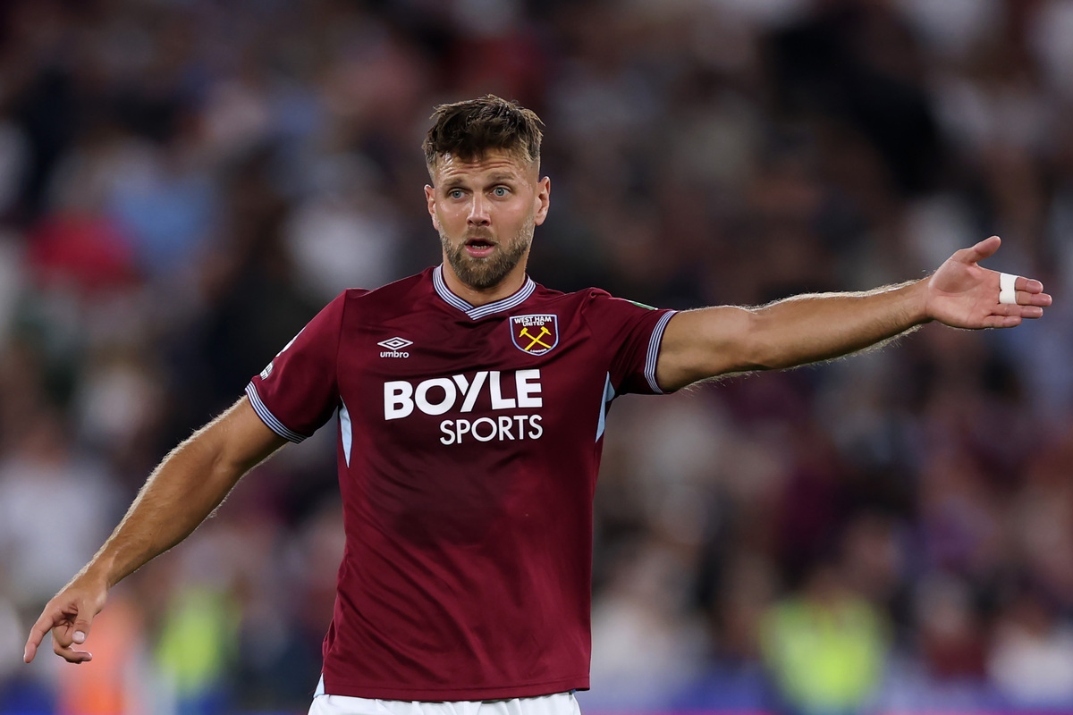 LONDON, ENGLAND - AUGUST 22: Niclas Fullkrug of West Ham United during the Premier League match between West Ham United and Chelsea at London Stadium on August 22, 2025 in London, England. (Photo by Justin Setterfield/Getty Images) (Milan links)