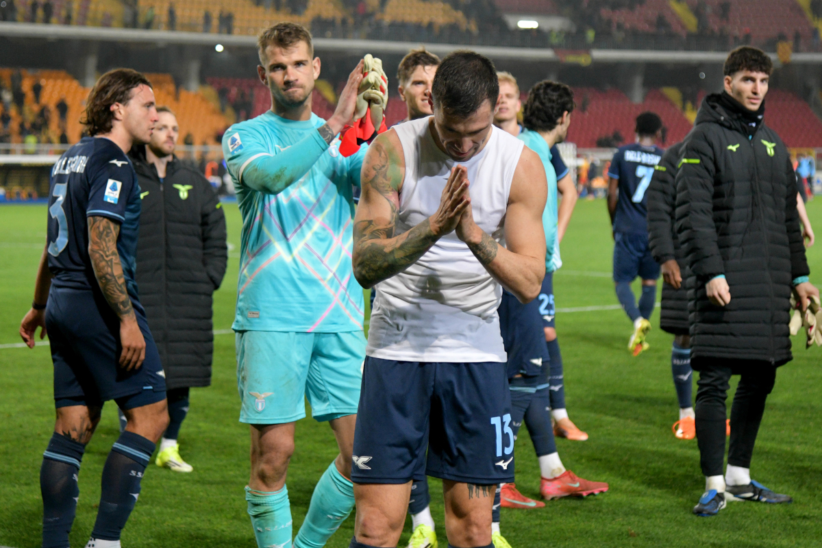 LECCE, ITALY - JANUARY 24: Alessio Romagnoli of SS Lazio after  the Serie A match between US Lecce and SS Lazio at Stadio Via del Mare on January 24, 2026 in Lecce, Italy. (Photo by Marco Rosi - SS Lazio/Getty Images)