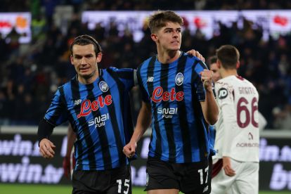 BERGAMO, ITALY - JANUARY 10: Charles De Ketelaere of Atalanta BC celebrates after scoring his team's first goal during the Serie A match between Atalanta BC and Torino FC at Gewiss Stadium on January 10, 2026 in Bergamo, Italy. (Photo by Francesco Scaccianoce/Getty Images)