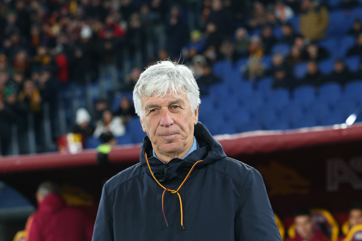 ROME, ITALY - JANUARY 10: AS Roma head coach Gian Piero Gasperini looks on during the Serie A match between AS Roma and US Sassuolo Calcio at Stadio Olimpico on January 10, 2026 in Rome, Italy. (Photo by Paolo Bruno/Getty Images)