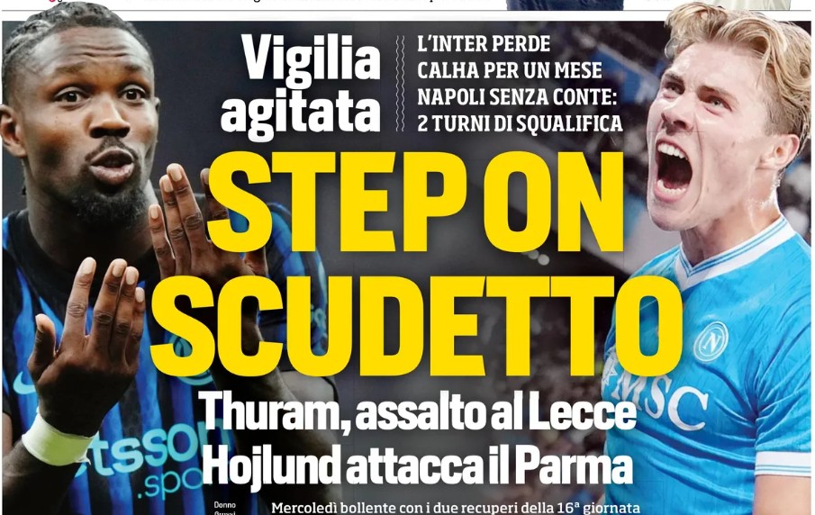 Today’s Papers – Step on Scudetto, Torino shock Roma