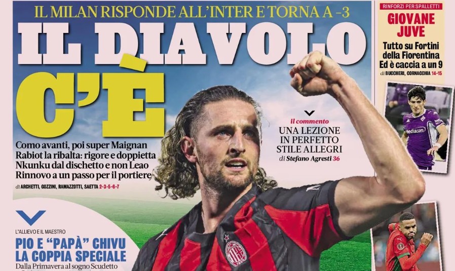 Today’s Papers – Milan chase Inter, Juventus pick Vlahovic’s replacement