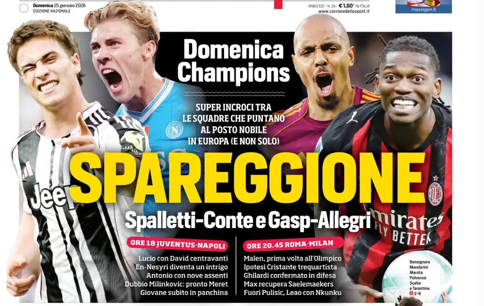 Today’s Papers – Big Serie A Sunday, En-Nesyri in or out