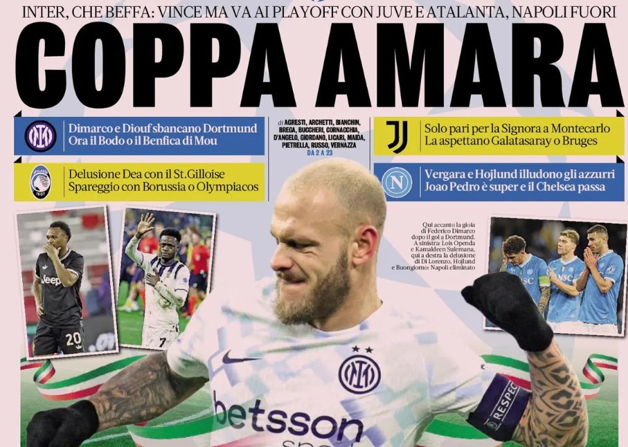 Today’s Papers – Bitter Champions League, danger Mourinho and Osimhen