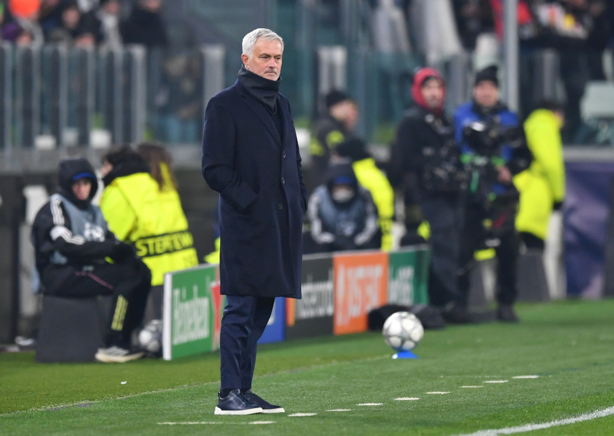 TURIN, ITALY - JANUARY 21: Jose Mourinho, Head Coach of Benfica, looks on during the UEFA Champions League 2025/26 League Phase MD7 match between Juventus and SL Benfica at Juventus Stadium on January 21, 2026 in Turin, Italy. (Photo by Valerio Pennicino/Getty Images)