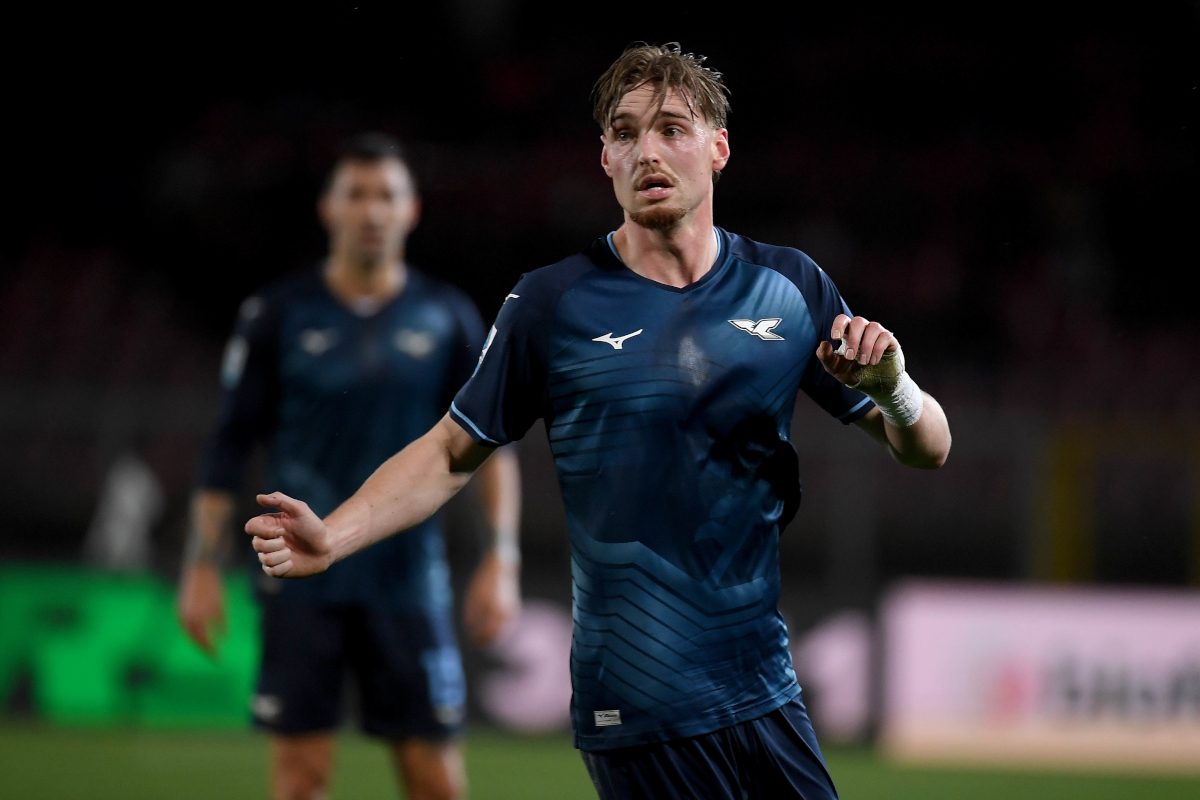 LECCE, ITALY - JANUARY 24: Kenneth Taylor of SS Lazio during the Serie A match between US Lecce and SS Lazio at Stadio Via del Mare on January 24, 2026 in Lecce, Italy. (Photo by Marco Rosi - SS Lazio/Getty Images)