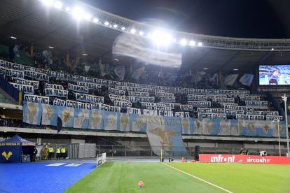 VERONA, ITALY - JANUARY 11: SS Lazio fans prior the Serie A match between Hellas Verona FC and SS Lazio at Stadio Marcantonio Bentegodi on January 11, 2026 in Verona, Italy. (Photo by Marco Rosi - SS Lazio/Getty Images)