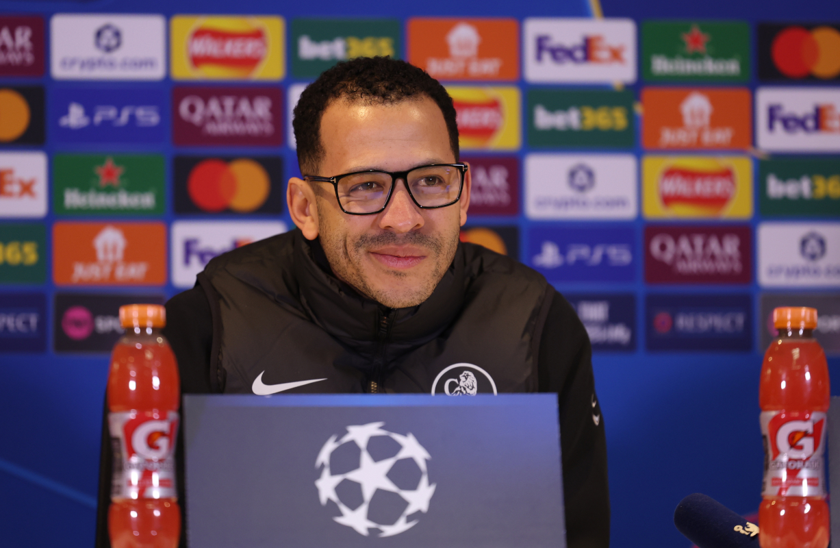 LONDON, ENGLAND - JANUARY 20: Liam Rosenior, Manager of Chelsea, speaks to the media during a Chelsea FC Press Conference at Stamford Bridge on January 20, 2026 in London, England. (Photo by Jasper Wax/Getty Images)