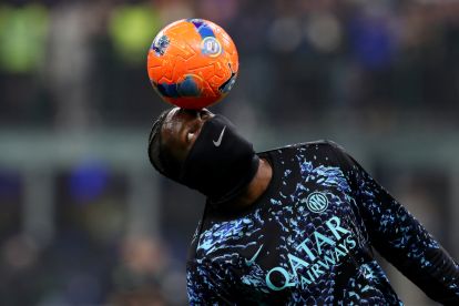 MILAN, ITALY - JANUARY 04: Marcus Thuram of FC Internazionale Milano warms up prior to the Serie A match between FC Internazionale and Bologna FC 1909 at Giuseppe Meazza Stadium on January 04, 2026 in Milan, Italy. (Photo by Marco Luzzani/Getty Images)