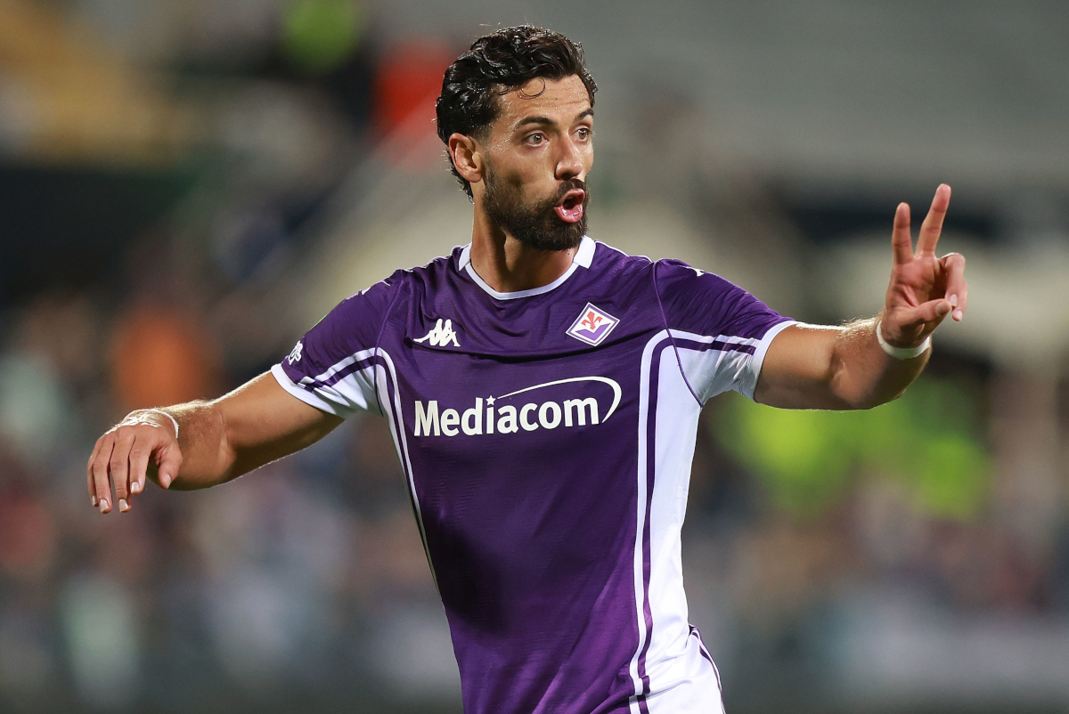 FLORENCE, ITALY - OCTOBER 2: Pablo Mari' of ACF Fiorentina gestures during the UEFA Conference League 2025/26 League Phase MD1 match between ACF Fiorentina and SK Sigma Olomouc at Stadio Artemio Franchi on October 2, 2025 in Florence, Italy. (Photo by Gabriele Maltinti/Getty Images)