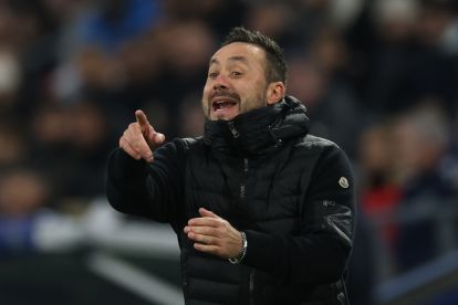 MARSEILLE, FRANCE - NOVEMBER 25: Roberto De Zerbi, head coach of Olympique de Marseille reacts during the UEFA Champions League 2025/26 League Phase MD5 match between Olympique de Marseille and Newcastle United FC at Stade de Marseille on November 25, 2025 in Marseille, France. (Photo by Alexander Hassenstein/Getty Images)