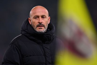 BOLOGNA, ITALY - JANUARY 22: Vincenzo Italiano head coach of Bologna FC looks on during the UEFA Europa League 2025/26 League Phase MD7 match between Bologna FC 1909 and Celtic FC at Stadio Renato Dall'Ara on January 22, 2026 in Bologna, Italy. (Photo by Alessandro Sabattini/Getty Images)