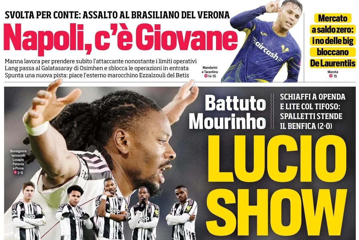Today’s Papers: Spalletti show, Juventus top 8 dream, Giovane for Napoli