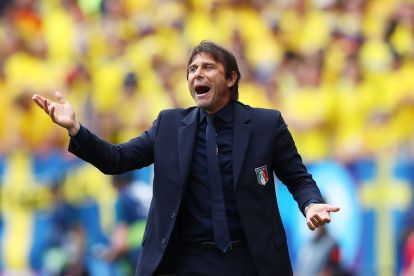TOULOUSE, FRANCE - JUNE 17: Antonio Conte head coach of Italy reacts on the touchline during the UEFA EURO 2016 Group E match between Italy and Sweden at Stadium Municipal on June 17, 2016 in Toulouse, France. (Photo by Dean Mouhtaropoulos/Getty Images)