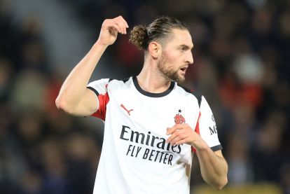 PISA, ITALY - FEBRUARY 13: Adrien Rabiot of AC Milan reacts during the Serie A match between Pisa SC and AC Milan at Arena Garibaldi on February 13, 2026 in Pisa, Italy. (Photo by Gabriele Maltinti/Getty Images)