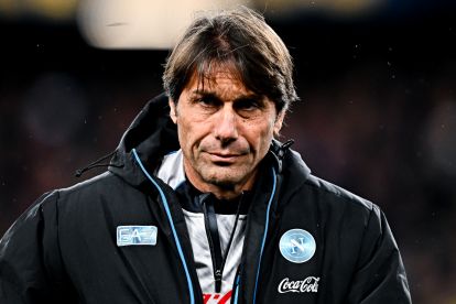 GENOA, ITALY - FEBRUARY 7: Antonio Conte, head coach of Napoli, looks on prior to kick-off in the Serie A match between Genoa CFC and SSC Napoli at Stadio Luigi Ferraris on February 7, 2026 in Genoa, Italy. (Photo by Simone Arveda/Getty Images)