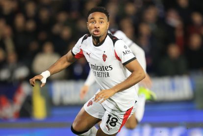 PISA, ITALY - FEBRUARY 13: Christopher Nkuku of AC Milan in action during the Serie A match between Pisa SC and AC Milan at Arena Garibaldi on February 13, 2026 in Pisa, Italy. (Photo by Gabriele Maltinti/Getty Images)