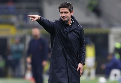 MILAN, ITALY - FEBRUARY 28: FC Internazionale coach Cristian Chivu gestures during the Serie A match between FC Internazionale and Genoa CFC at Giuseppe Meazza Stadium on February 28, 2026 in Milan, Italy. (Photo by Marco Luzzani/Getty Images)