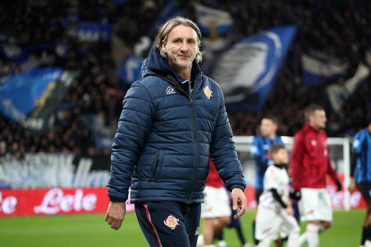 BERGAMO, ITALY - FEBRUARY 09: Davide Nicola, Head Coach of US Cremonese during the Serie A match between Atalanta BC and US Cremonese at Gewiss Stadium on February 09, 2026 in Bergamo, Italy. (Photo by Marco Luzzani/Getty Images)