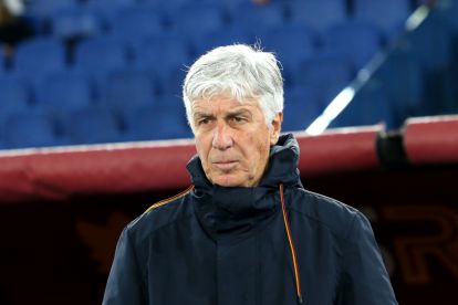 ROME, ITALY - FEBRUARY 22: AS Roma head coach Gian Piero Gasperini looks on during the Serie A match between AS Roma and US Cremonese at Stadio Olimpico on February 22, 2026 in Rome, Italy. (Photo by Paolo Bruno/Getty Images)