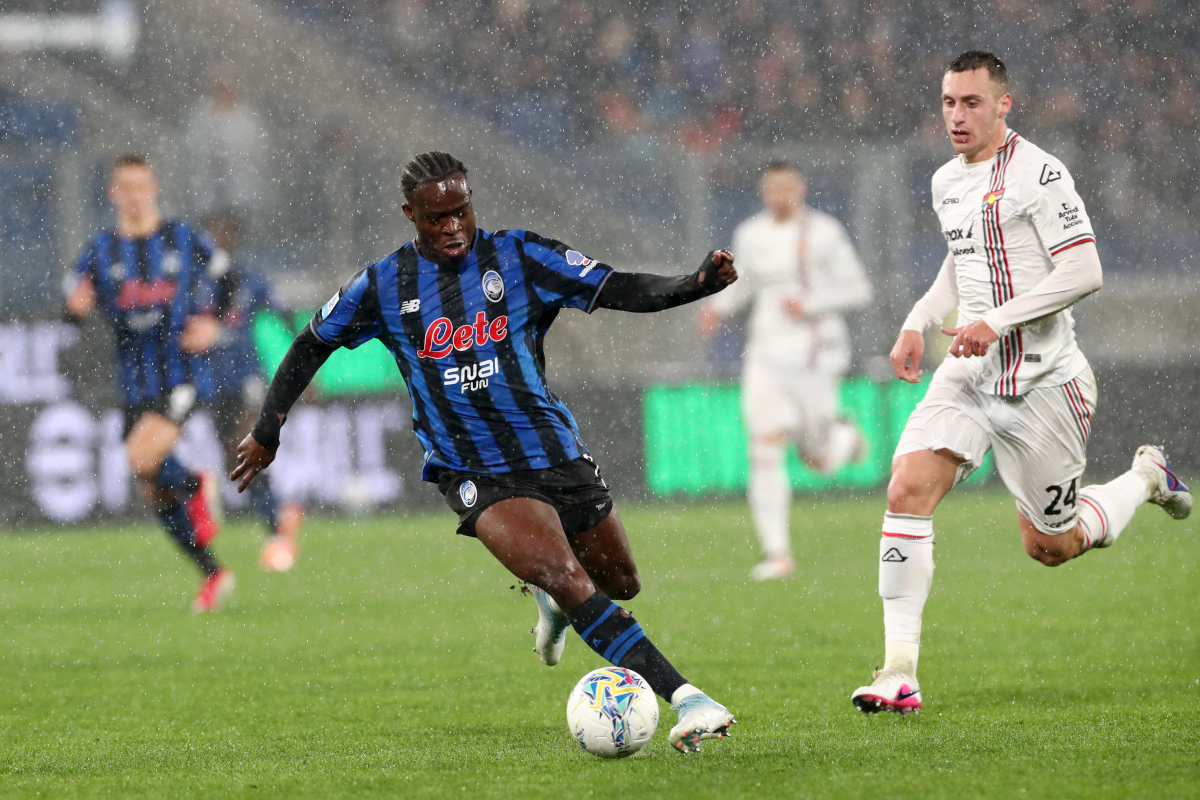 BERGAMO, ITALY - FEBRUARY 09: Karnaldeen Sulemana of Atalanta during the Serie A match between Atalanta BC and US Cremonese at Gewiss Stadium on February 09, 2026 in Bergamo, Italy. (Photo by Marco Luzzani/Getty Images)