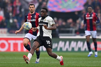 BOLOGNA, ITALY - FEBRUARY 08: Mandela Keita of Parma Calcio during the Serie A match between Bologna FC 1909 and Parma Calcio 1913 at Renato Dall'Ara Stadium on February 08, 2026 in Bologna, Italy. (Photo by Alessandro Sabattini/Getty Images)