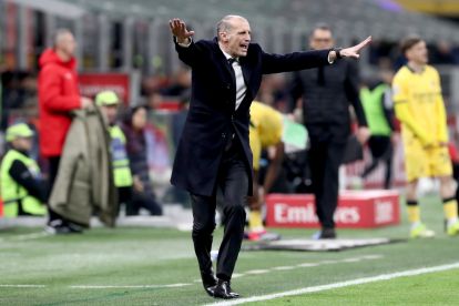 MILAN, ITALY - FEBRUARY 18: Massimiliano Allegri, Head Coach of AC Milan, reacts during the Serie A match between AC Milan and Como 1907 at Giuseppe Meazza Stadium on February 18, 2026 in Milan, Italy. (Photo by Marco Luzzani/Getty Images)