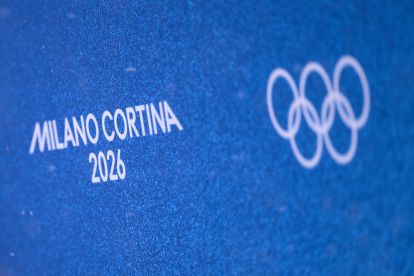 LIVIGNO, ITALY - FEBRUARY 04: The Olympic rings and the Milano Cortina logo sits on display at the finish area of the Olympic Snow Park ahead of the Milano Cortina 2026 Winter Olympic on February 04, 2026 in Livigno, Italy. (Photo by David Ramos/Getty Images)