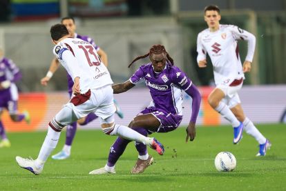 FLORENCE, ITALY - FEBRUARY 7: Moise Kean of ACF Fiorentina controls the ball during the Serie A match between ACF Fiorentina and Torino FC at Artemio Franchi on February 7, 2026 in Florence, Italy. (Photo by Gabriele Maltinti/Getty Images)