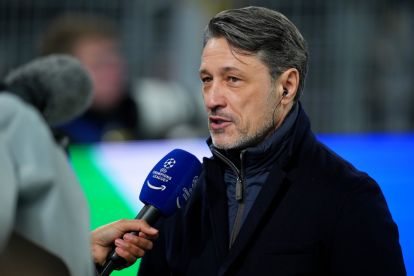DORTMUND, GERMANY - FEBRUARY 17: Niko Kovac, Head Coach of Borussia Dortmund, speaks to the media prior to the UEFA Champions League 2025/26 League Knockout Play-off First Leg match between Borussia Dortmund and Atalanta BC at BVB Stadion Dortmund on February 17, 2026 in Dortmund, Germany. (Photo by Pau Barrena/Getty Images)