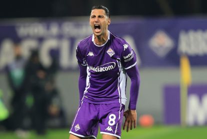 FLORENCE, ITALY - JANUARY 24: Rolando Mandragora of ACF Fiorentina reacts during the Serie A match between ACF Fiorentina and Cagliari Calcio at Artemio Franchi on January 24, 2026 in Florence, Italy. (Photo by Gabriele Maltinti/Getty Images)